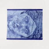 Gloria Swanson blauw Wandkleed (Voorkant (horizontaal))