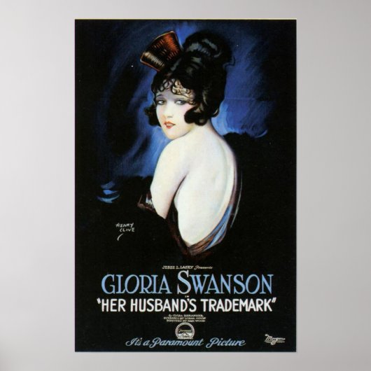 Gloria Swanson Husband's Trademark Movie Poster (Voorkant)