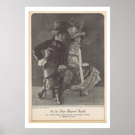 Gloria Swanson Rudolph Valentino Poster (Voorkant)