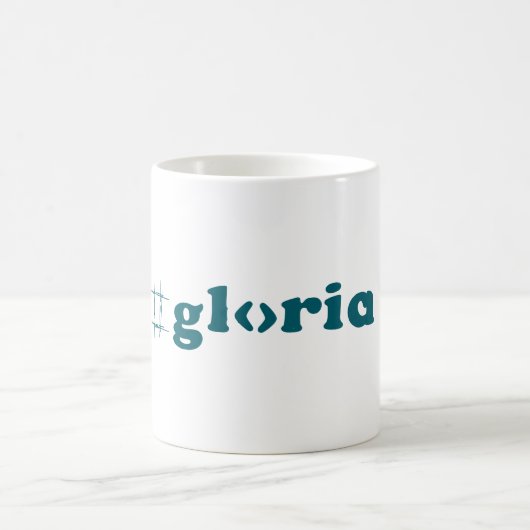 Gloria Typography Coffee Mok (Center)