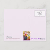 " Gloride Flower " Happy Birthday Post Card Briefkaart (Achterkant)