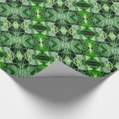 Gloride Green Abstract Pattern Wrapping Paper Cadeaupapier (Hoek)