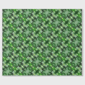 Gloride Green Abstract Pattern Wrapping Paper Cadeaupapier (Vlak)