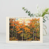 Gloride Oranje Geel Groene Aspens Birthday Kaart (Staand voorkant)