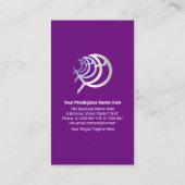 Gloride Paarse lagen Zilvervis Christelijke vis Visitekaartje (Achterkant)