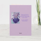 Gloride Paarse Waterverf Iris Love Birthday Card Kaart (Achterkant)