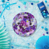 Gloride pansieën, papieren bordje (Feest)