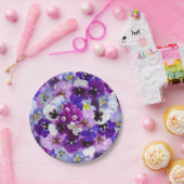 Gloride pansieën, papieren bordje (Feest)