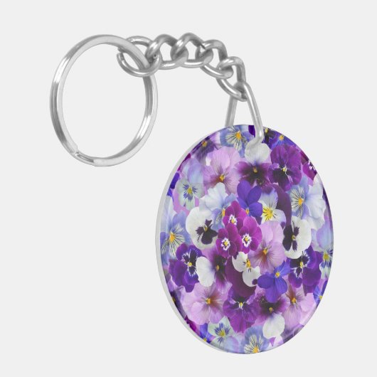 Gloride pansieën, sleutelhanger (Voorkant Links)