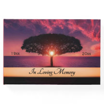 Gloride Setting Sun Funeral Guest Book