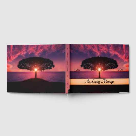 Gloride Setting Sun Funeral Guest Book Gastenboek (Volledig)