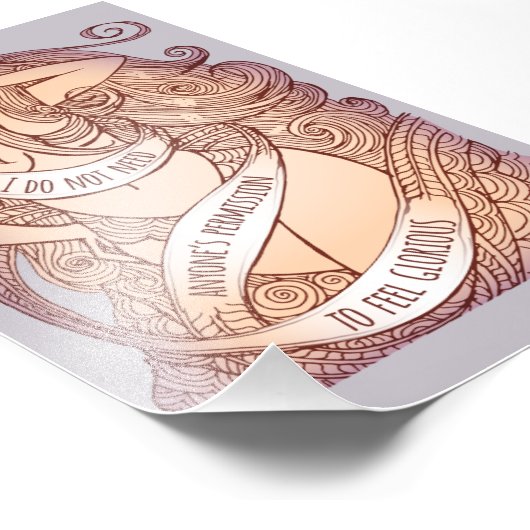 Gloride Small Print in Lila Foto Afdruk (Hoek)