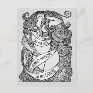 Gloridehoudend Briefkaart in grijs