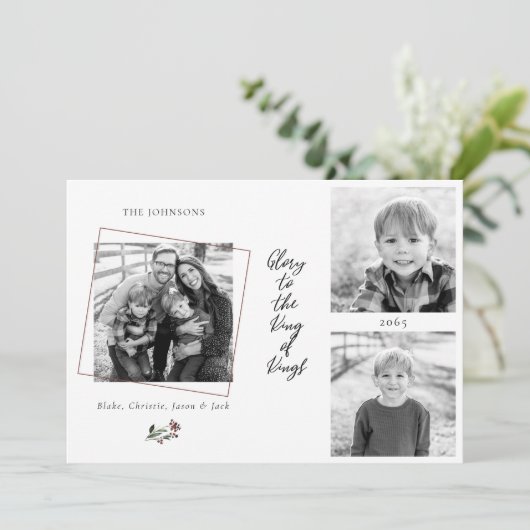 Glorie aan de Koning der Koningen Collage Foto Ker (Staand voorkant)