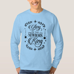 Glorie aan de Newborn King - Kerstmis - Mannen T-shirt