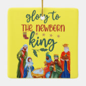 Glorie aan de pasgeboren koning keramisch ornament (Achterkant)