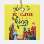 Glorie aan de pasgeboren koning keramisch ornament (Voorkant)