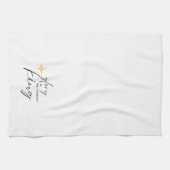 Glorie aan de pasgeboren koning Kerst Keuken Handd Theedoek (Horizontaal)