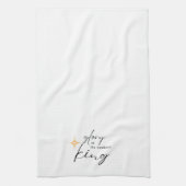 Glorie aan de pasgeboren koning Kerst Keuken Handd Theedoek (Verticaal)