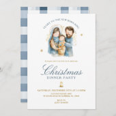 Glorie aan de pasgeboren koning kerstdiner kaart (Voorkant / Achterkant)