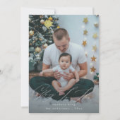 Glorie aan de pasgeboren koning Kerstfoto Feestdagenkaart (Voorkant)