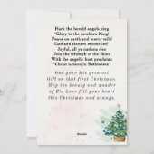 Glorie aan de pasgeboren koning kerstkarolflat feestdagenkaart (Achterkant)