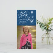 Glorie aan de pasgeboren koning Kerstmis Feestdagenkaart (Staand voorkant)