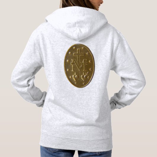 Glorie aan de wonderbaarlijke medaille hoodie (Achterkant)