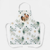 Glorie aan God Bijbelvers Kerstgroen Schort (Voorkant)