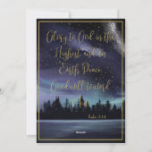 Glorie aan God Blauwe Sterrennacht Foto Kerst Feestdagenkaart (Achterkant)