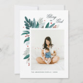 Glorie aan God. Bloemrijke botanische religieuze K Feestdagenkaart (Voorkant)