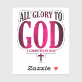 Glorie aan God Christelijk Sticker (Vel)