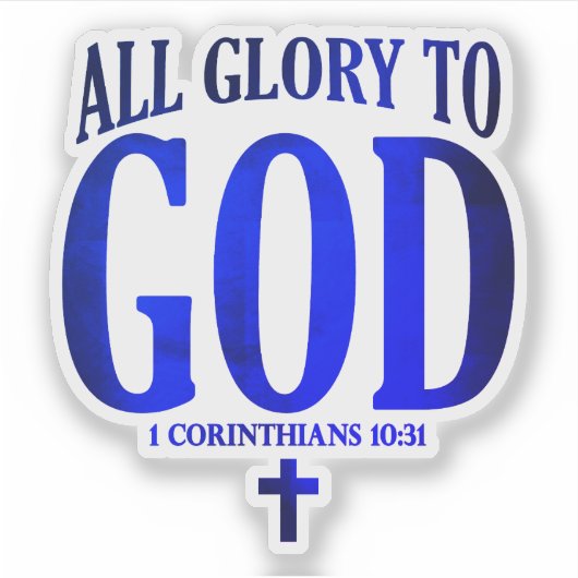 Glorie aan God Christelijk Sticker (Voorkant)