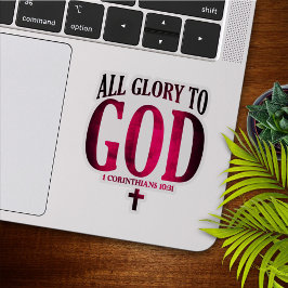 Glorie aan God Christelijk Sticker