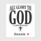 Glorie aan God Christelijk Sticker (Vel)
