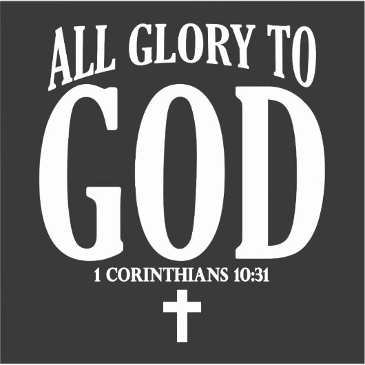Glorie aan God Christelijk Sticker (Voorkant)