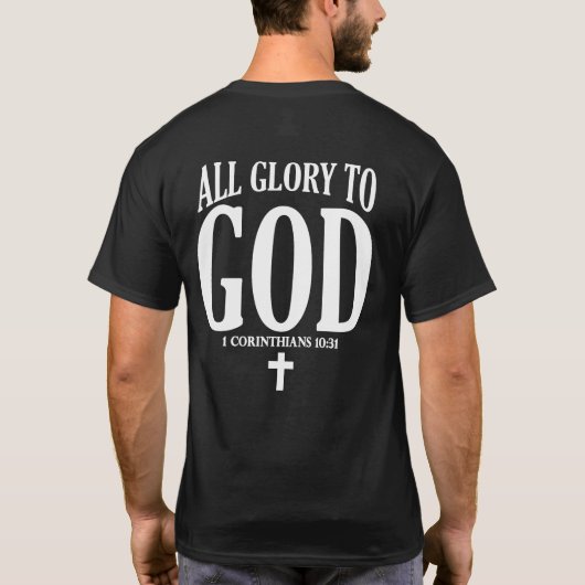 Glorie aan God Christelijk T-shirt (Achterkant)