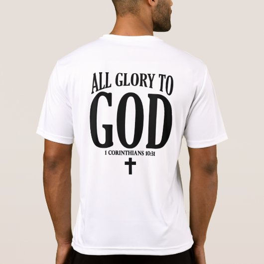 Glorie aan God Christelijk T-shirt (Achterkant)