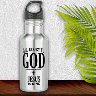 Glorie aan God Christelijk Waterfles