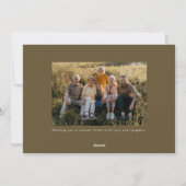 Glorie aan God Elegante religieuze foto Kerstmis Feestdagenkaart (Achterkant)