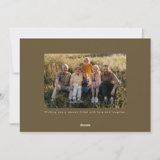 Glorie aan God Elegante religieuze foto Kerstmis Feestdagenkaart (Achterkant)