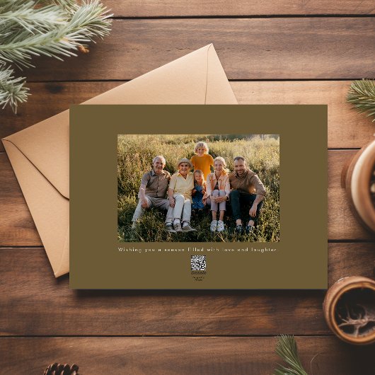 Glorie aan God Elegante religieuze foto Kerstmis Feestdagenkaart