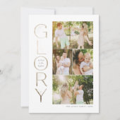 Glorie aan God Faux Gold Foil Religieuze Kerstmis Feestdagenkaart (Voorkant)