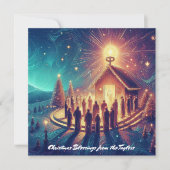 Glorie aan God Gouden Sterren Religieuze Jezus Chr Feestdagenkaart (Voorkant)