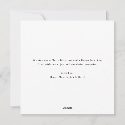 Glorie aan God Kerstmis Familie Foto Groeten Feestdagenkaart (Achterkant)