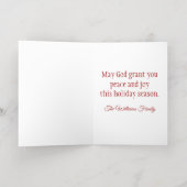 Glorie aan God Kerstmis Folie Feestdagenkaart (Binnenlaag)