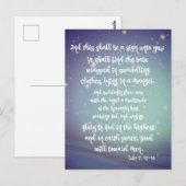 Glorie aan God Luke Bijbel Verzen Kerstmis Briefkaart (Voorkant / Achterkant)