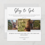 Glorie aan God Modern Simple Scripture Kerstmis Feestdagenkaart (Voorkant / Achterkant)