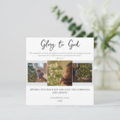 Glorie aan God Modern Simple Scripture Kerstmis Feestdagenkaart (Staand voorkant)