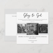 Glorie aan God Modern Simple Scripture Kerstmis Feestdagenkaart (Voorkant / Achterkant)